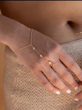 Gold hand chain